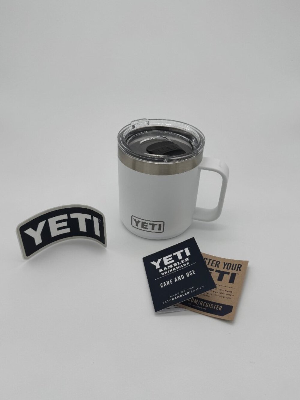Yeti Rambler White Insulated 10 oz Mug w/ Lid Aparavi Branded NEW